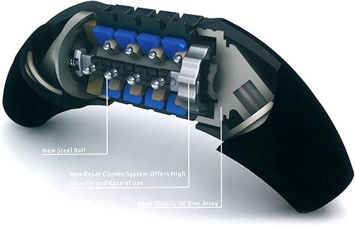 Miniatura 4 de Candado de cable de bicicleta combinado, candado ligero para bicicleta infantil, tamaño del cable de 13 pulgadas x 4 pies, bloqueo de cable de