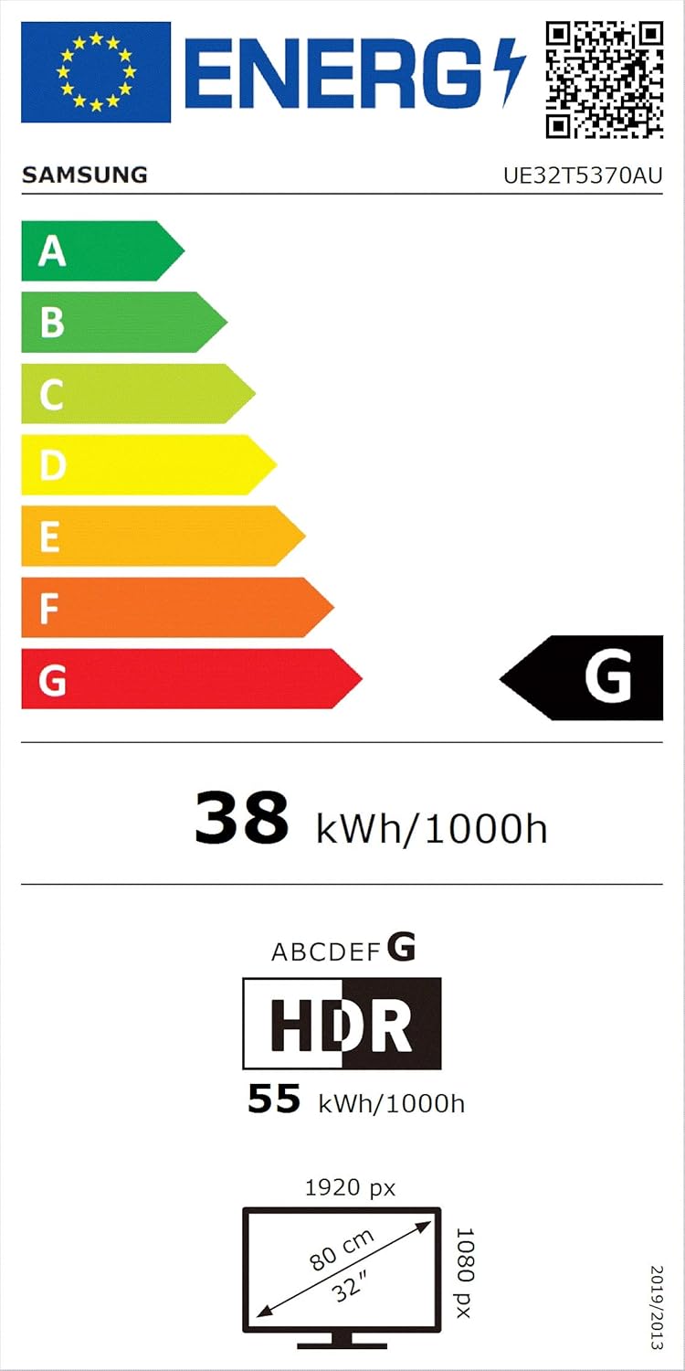 Samsung T5370 Smart TV 32, Full HD, Wi-Fi, 2020, compatibile con Alexa