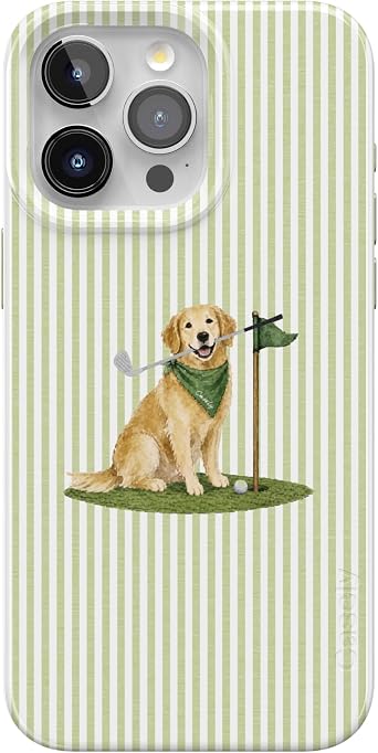 Casely iPhone 15 Pro Max Case | Clubhouse | Golden on the Green | Compatible with MagSafe | Classic Ultra Thin Design