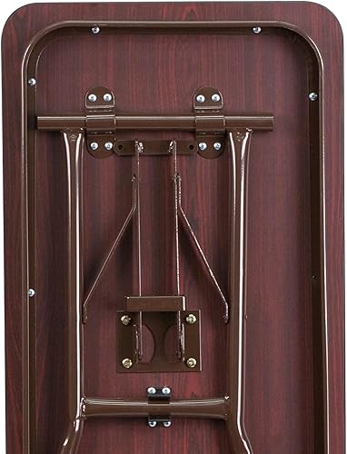 Miniatura 5 de Flash Furniture Frankie - Mesa de entrenamiento plegable de melamina de caoba de 5 pies
