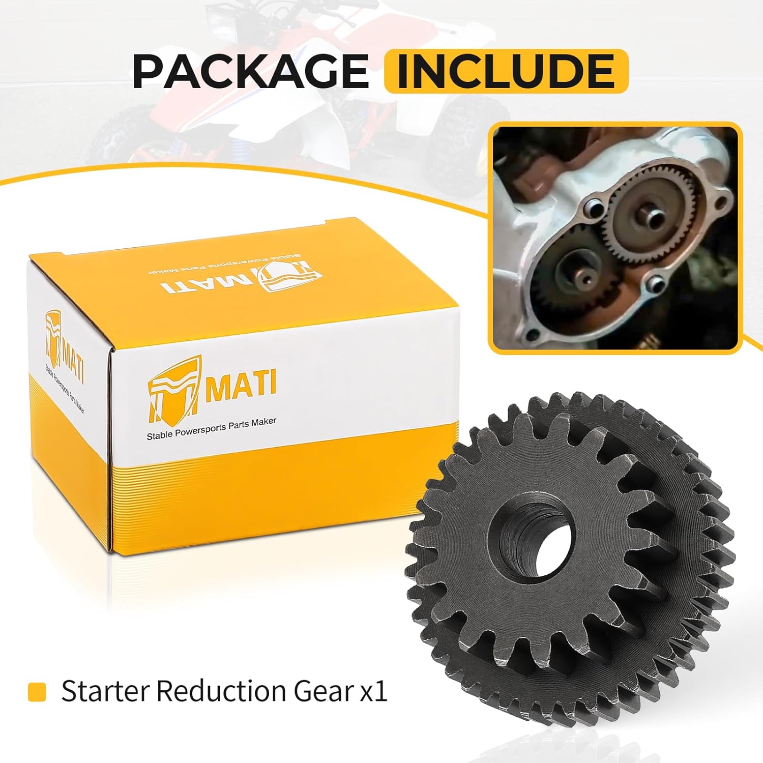 M MATI Starter Reduction Gear for Honda Foreman 450 500 ES S 4x4 2x4 Rubicon 500 TRX500FA Power Steering 28140-HN0-A00