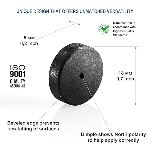 Miniatura 6 de Creative Hobbies imanes industriales de cerámica, 11/16 pulgadas Disco redondo – Imanes de ferrita para manualidades, proyectos de ciencia y hobbies