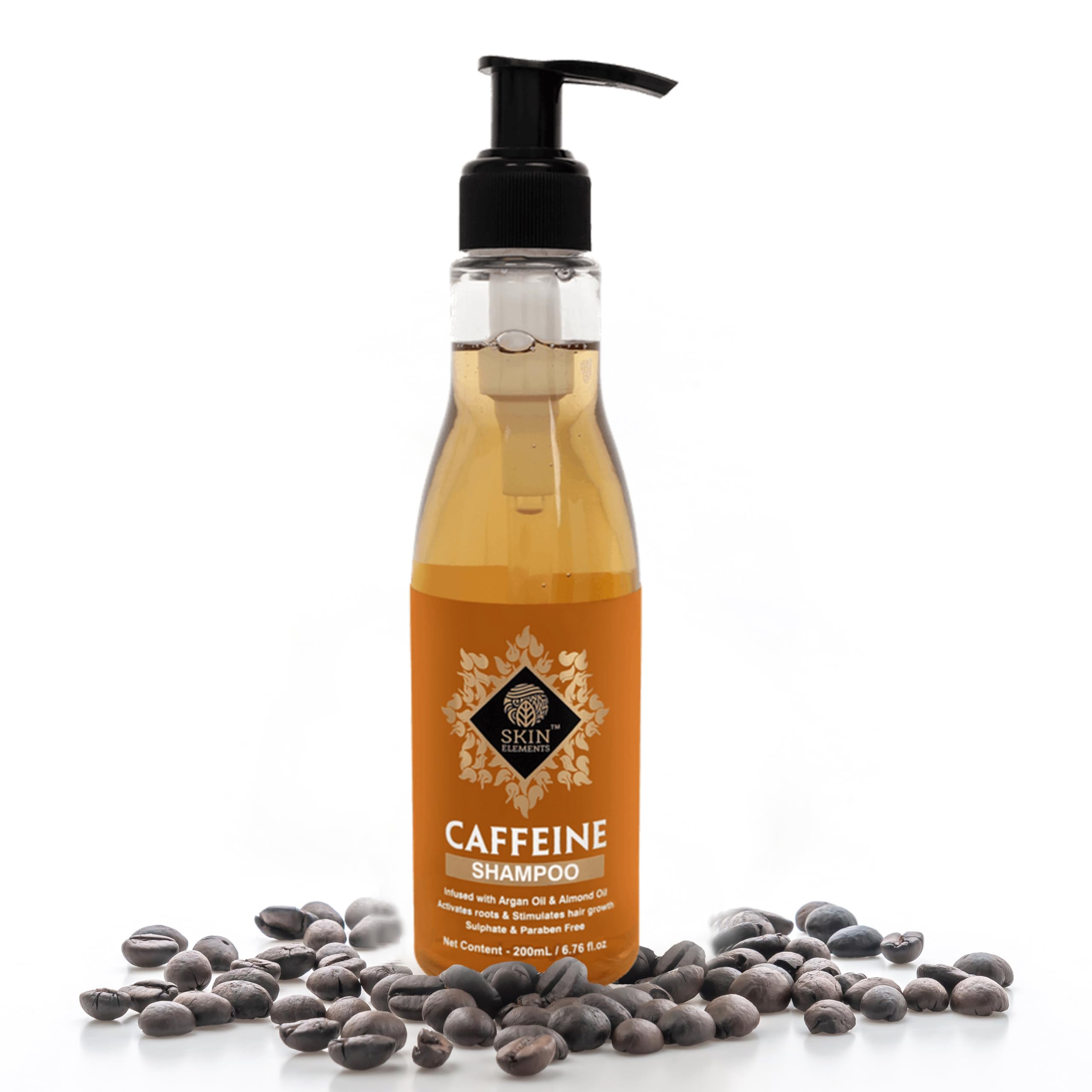 Caffeine Shampoo Infused With Argan & Almond Oil For Hair Fall Control - 200Ml
