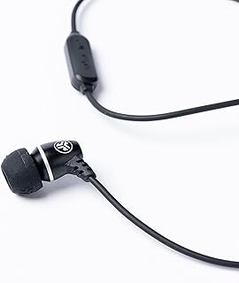 JLab J6MS JBuds Stereo to Mono In-Ear Single Earbud | Style Headset with Enterprise Class Microphone | 3.5mm Headphone Jack | Black