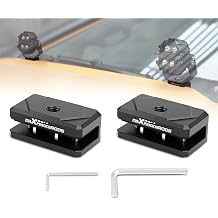 maXpeedingrods 2PCS Hood Ditch Light Mounting Brackets Kit, Universal Light Bar Mounts Clamp M8 Ditch Light Pod No Drilling Aluminum for Truck SUV Pickup Jeep Off-Road, 5-Point Lockdown