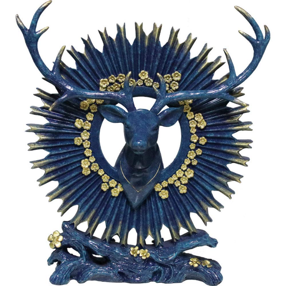 Statue renne en résine mignonne pour déco table de salon et bureau original