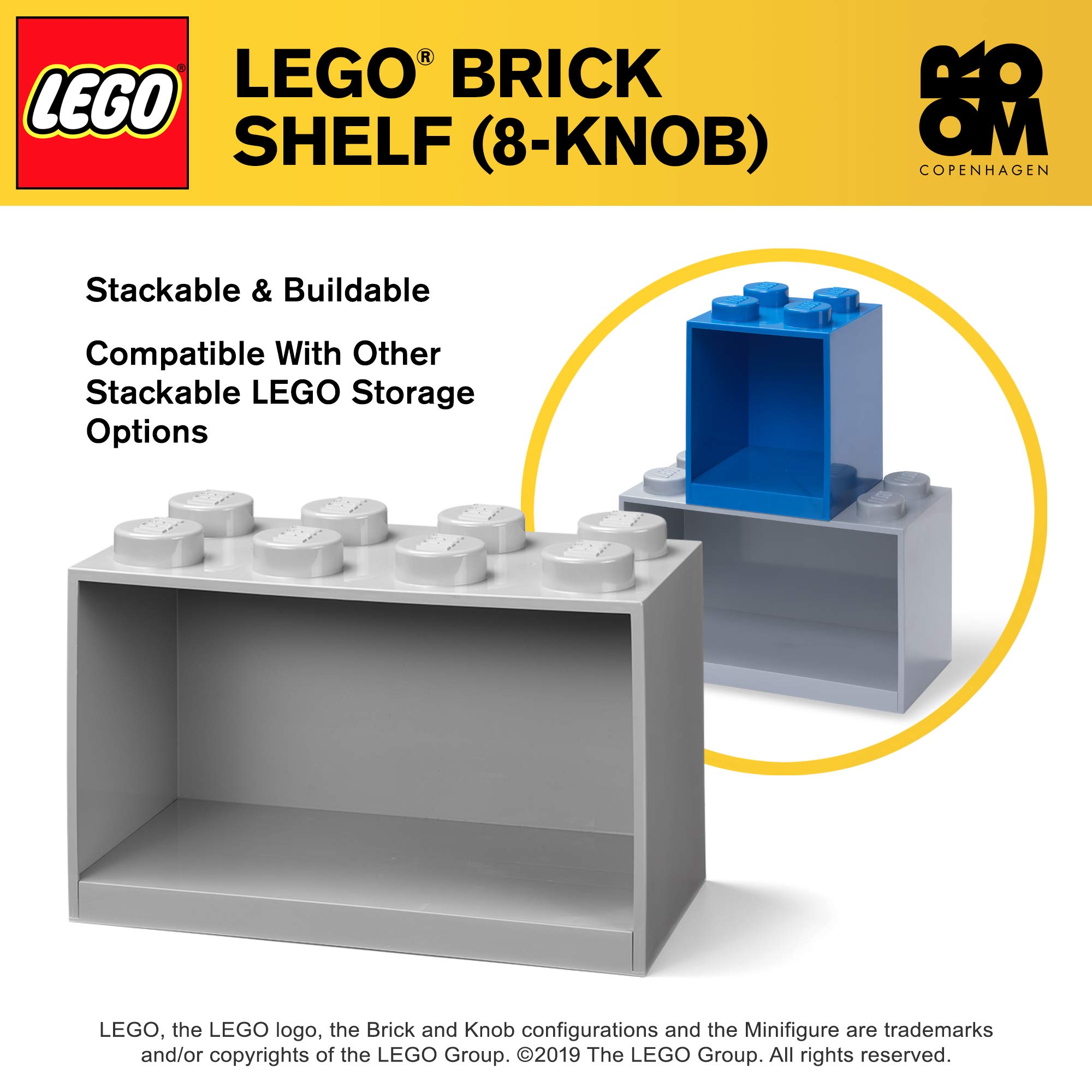 LEGO Brick Shelf Set, in Grey 4