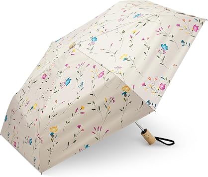 G4Free UPF 50+ UV Protection Travel Umbrella 42 Inch Lightweight Sun Rain Folding Umbrellas Auto Open Close Flower