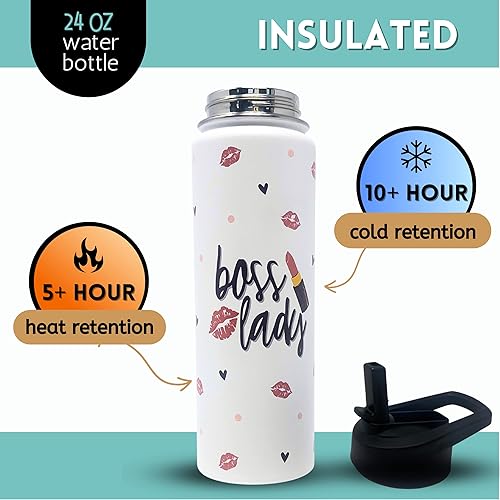 Miniatura 3 de Brooke & Jess Designs Vaso Boss Lady  El mejor regalo para mujeres  Gran botella de agua de viaje para jefes, compañeros de trabajo, mamá, Navidad,