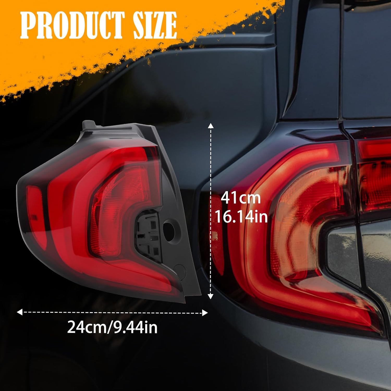 Left Tail Light Assembly Compatible with 2018 2019 2020 GMC Terrain Rear Brake Lamp Driving Lights Driver Side Outer Replace 84379497