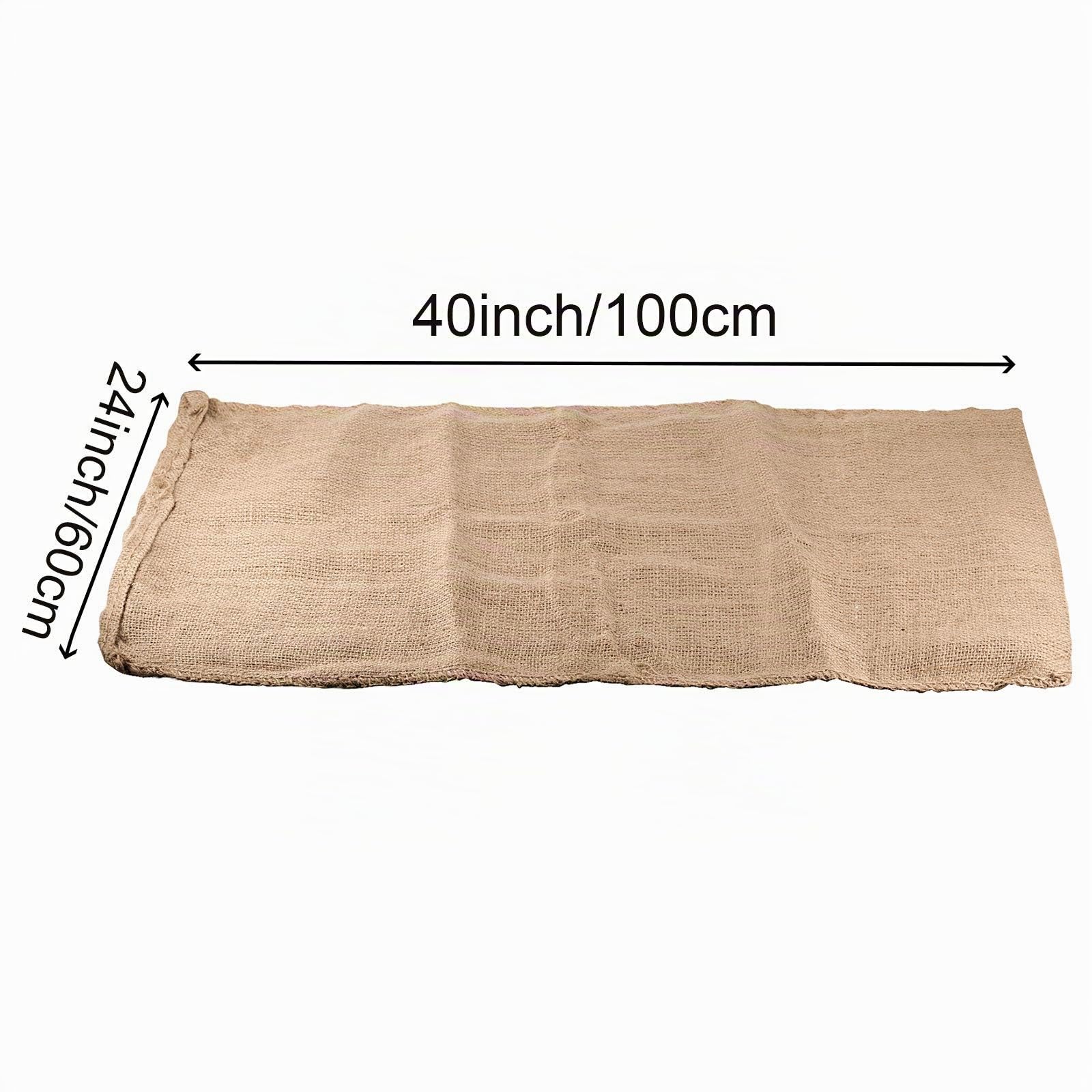 Lot de 6 sacs de rangement en toile de jute de 101,6 x 61 cm pour le jardinage, les pommes de terre - Sacs de course pour adultes et enfants - Robuste et réutilisable - En toile de jute