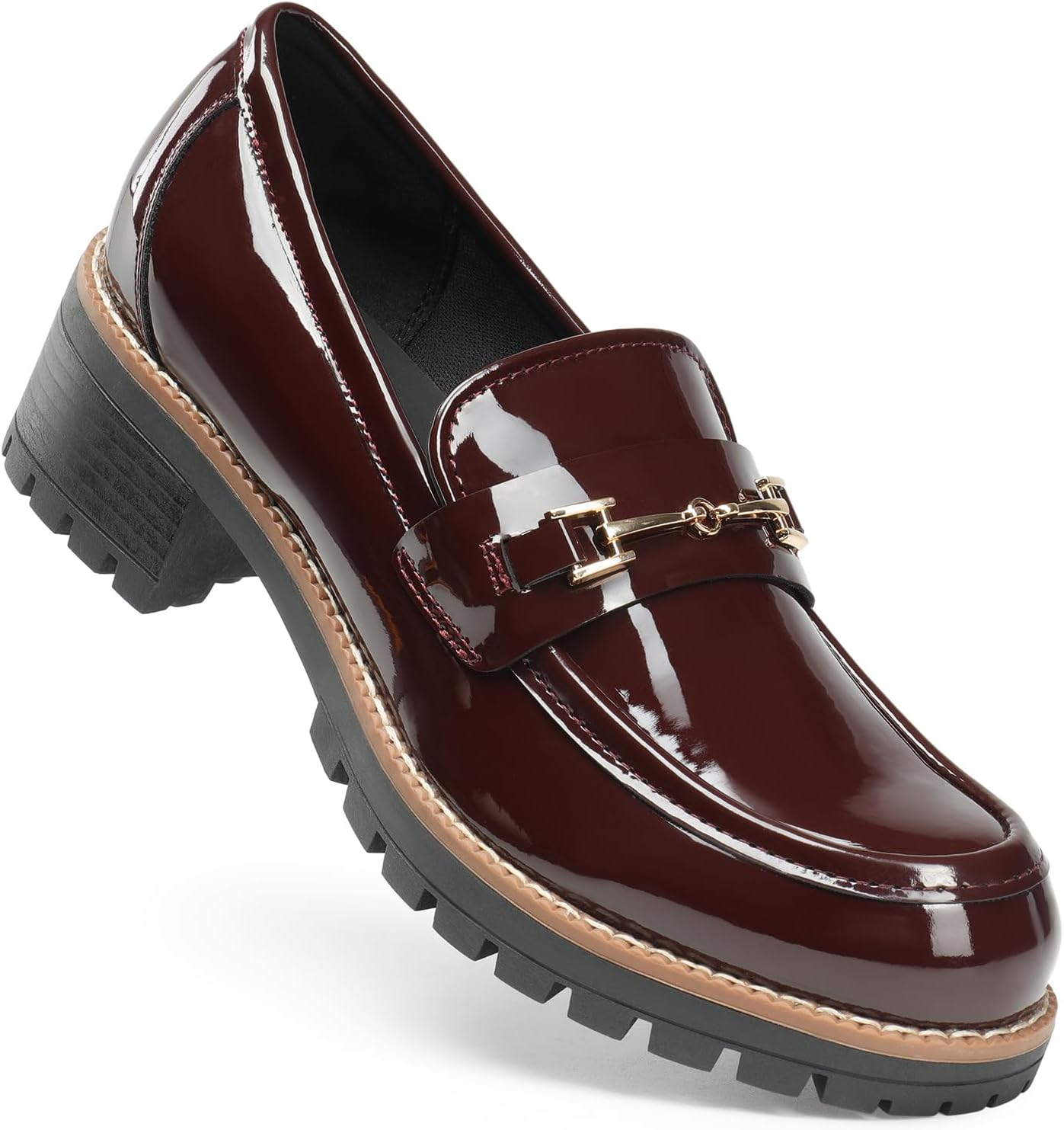 DREAM PAIRS Women's Chunky Loafers, Platform Comfortable Slip-On Dressy Business Casual Shoes - Image 5