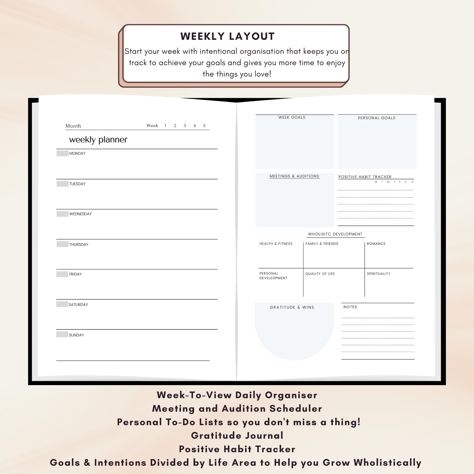The Performer Planner™, Black - Image 3