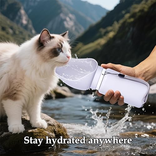 Miniatura 5 de Botella de agua para perros, Botella plegable de silicona para mascotas, Dispensador de agua portátil para mascotas, Bebida para perros de viaje al