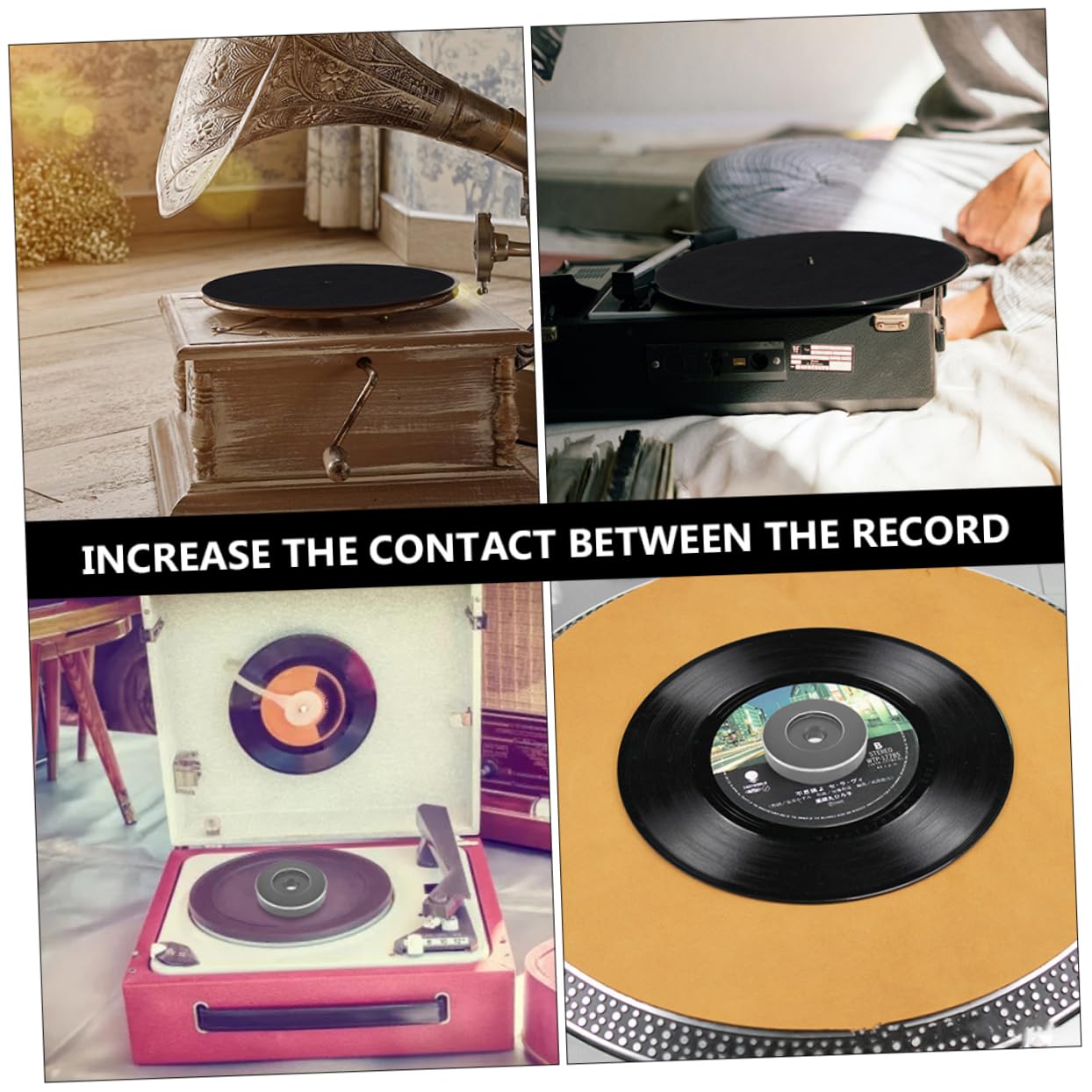 BESTonZON 4 Pezzi 45 Cupola del giradischi in vinile adattatore per giradischi in vinile Disco in da 7 pollici Adattatore 45 giri/min e per hi 45 giri/min buco