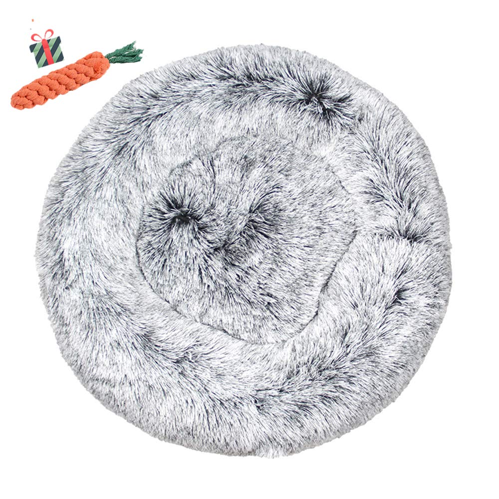 Panier rond chien lavable pour éliminer les poils et offrir un sommeil lourd