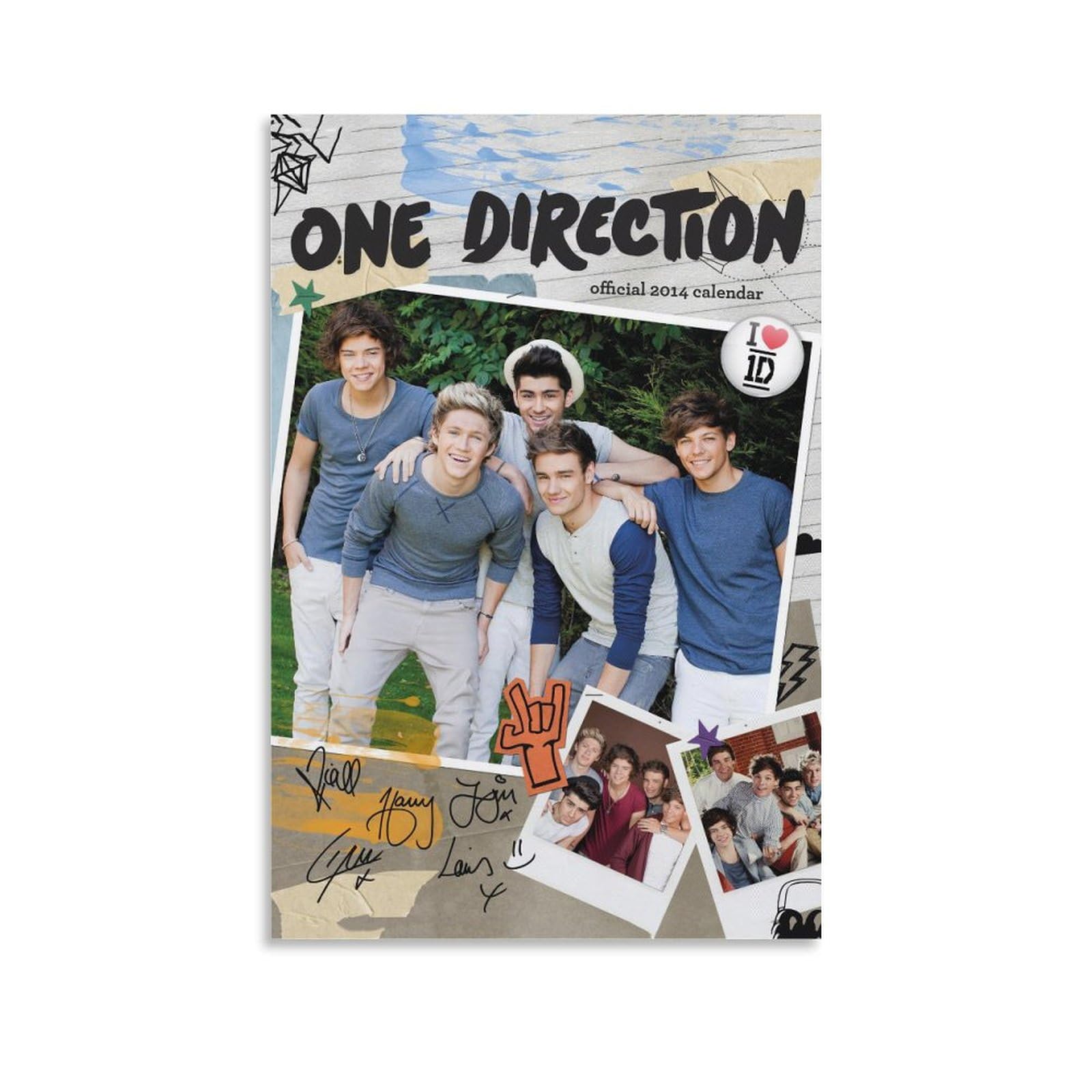 ワン・ダイレクションOne Direction印刷サイン入り入手困難ポスター