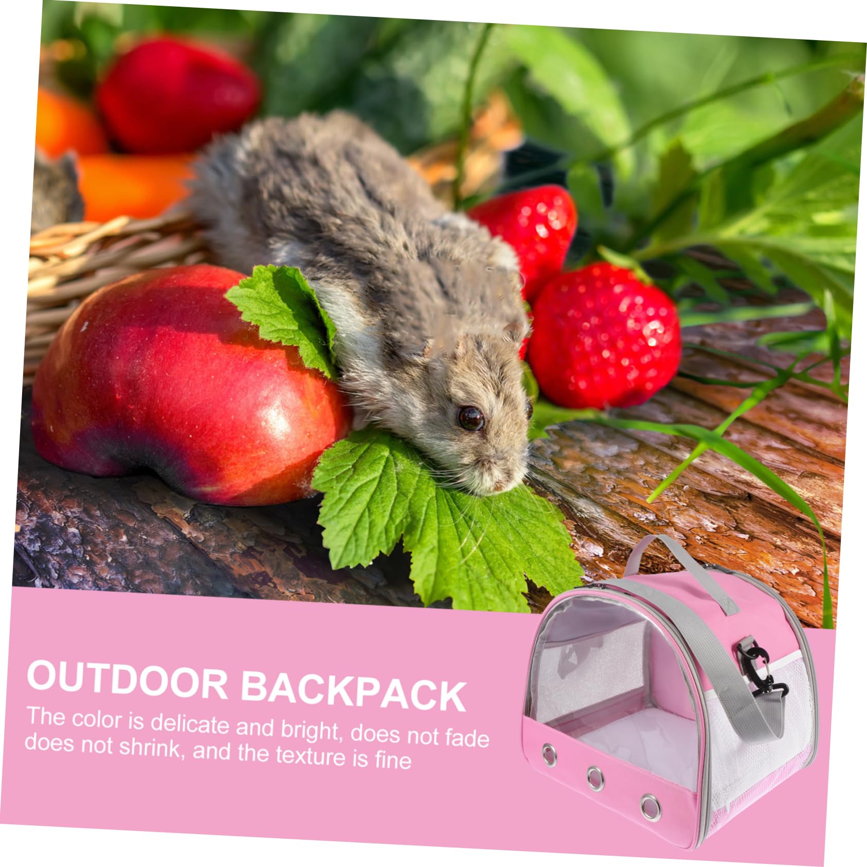 Kisangel Outdoor Guinea Pig Pouch Lightweight Portable Pet Carrier Bag Observation Window for Small Animals