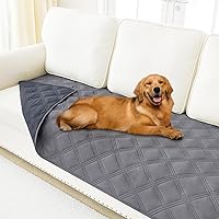 Smiry Waterproof Reversible Dog Blanket 30x70 - Leakproof Pet Couch Cover for Sofa Bed Furniture, Soft Washable Grey/Dark Grey