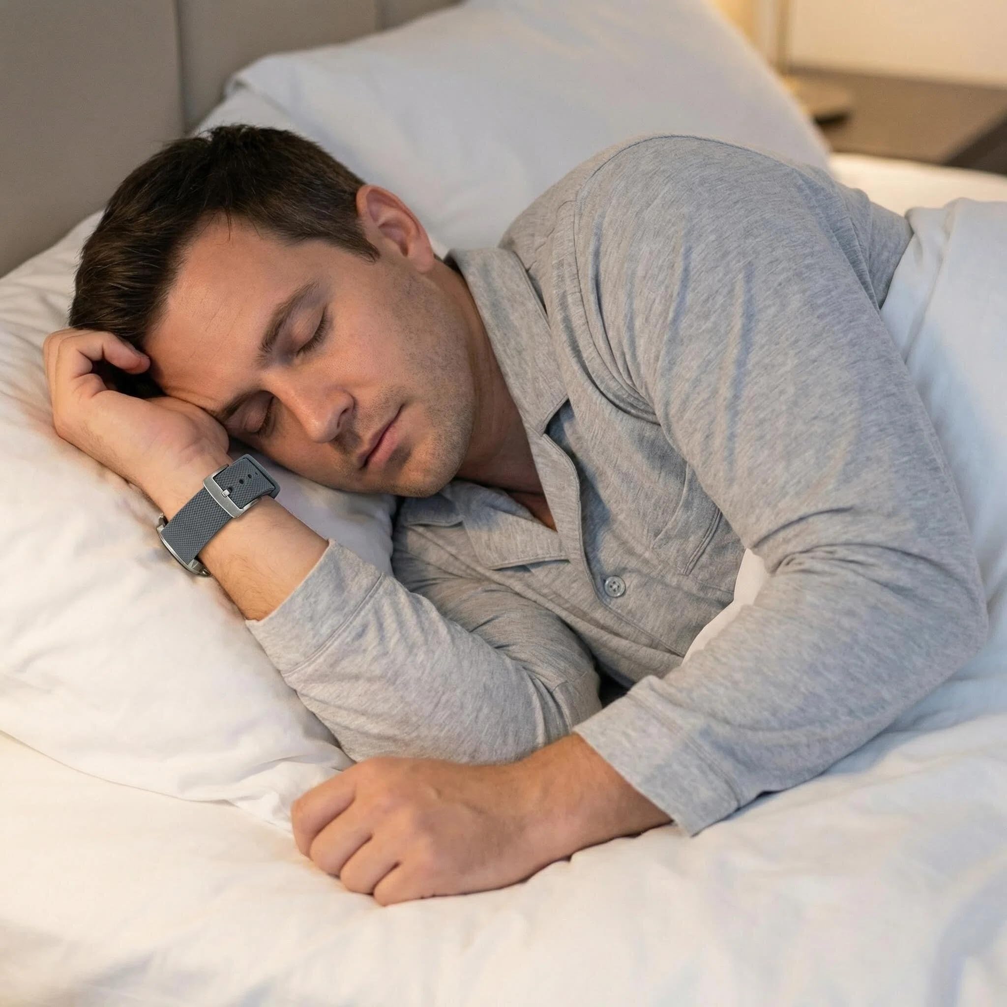 Silicone Sport Band Compatible with Hume Band Replacement, Ultra Soft Adjustable Strap with Secure Metal Buckle for Hume Health Band, Waterproof Wristband Accessories for Men Women Workout & Sleep - 3