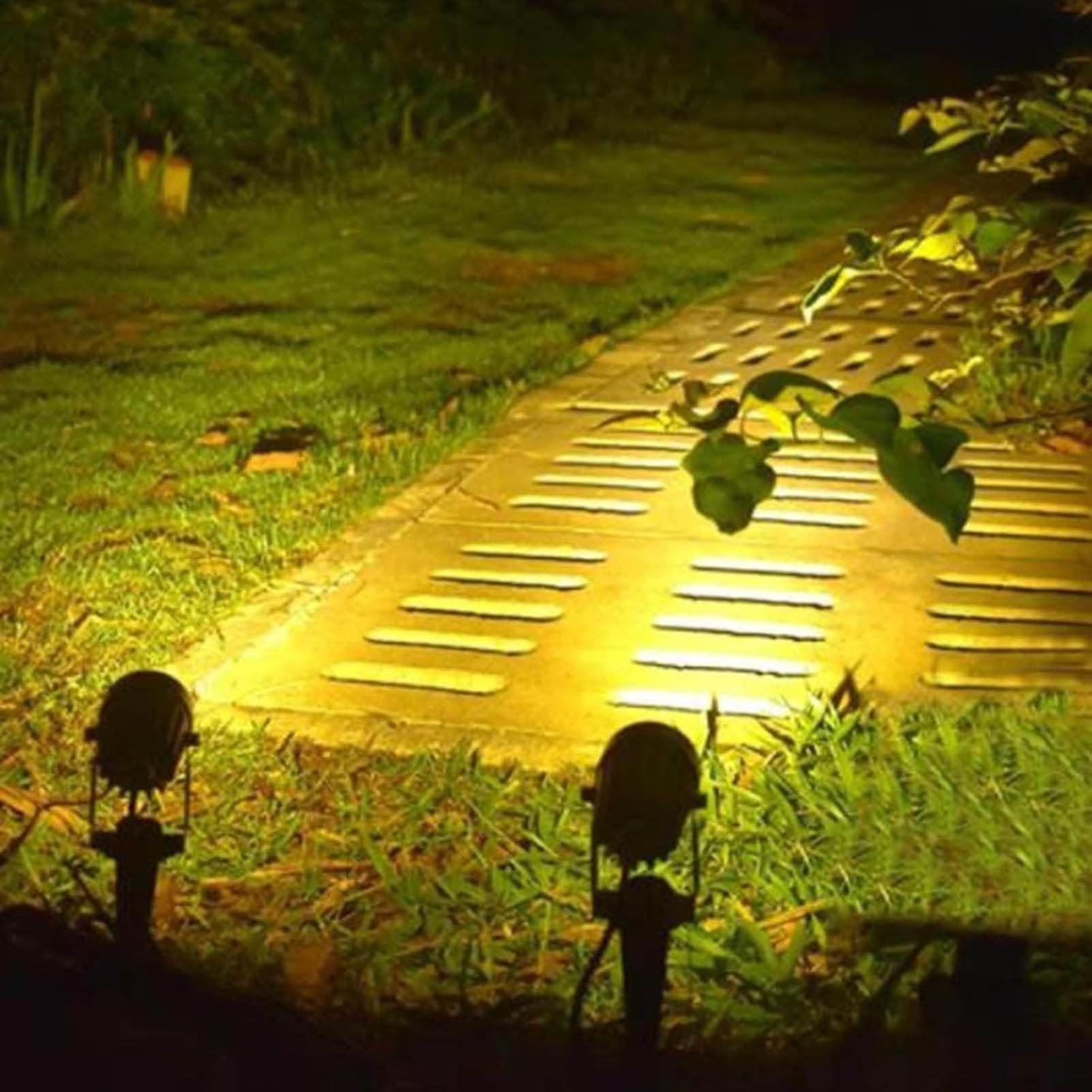 Zewnętrzny reflektor LED, oświetlenie krajobrazu podwórka, reflektor COB na trawnik i drzewa, wbudowane reflektory 24 V/220 V, do hoteli, dziedzińców wewnętrznych, ogrodów, parków (30 W (24V