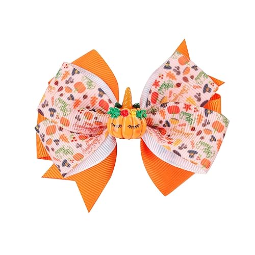 Miniatura 3 de Pinzas de lazo para el cabello de Acción de Gracias para niñas, horquillas con lazo de calabaza, pavo, para niños, bebés, niñas, accesorios para el