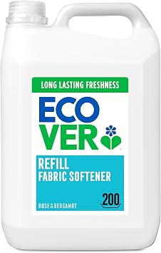 Ecover Fabric Softener Refill, Rose & Bergamot, 200 Washes, 5L