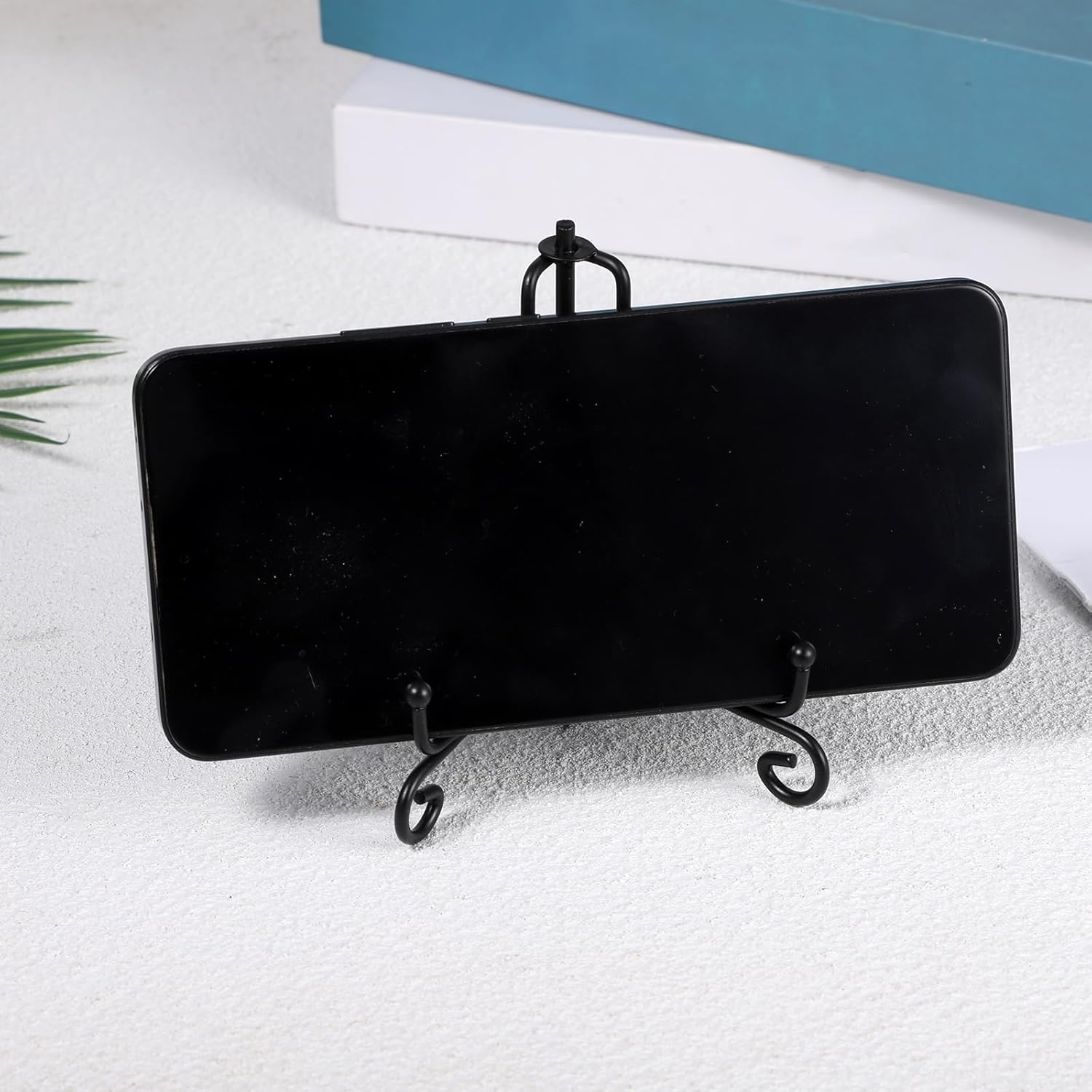 4インチプレートスタンド ディスプレイ用 メタルカードスタンド 写真ホルダースタンド スモールイーゼル 写真フレーム 装飾プレート