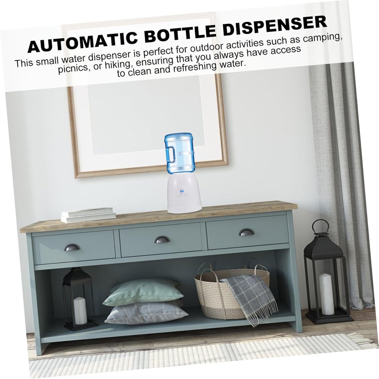 VICASKY Portable Cold Water Dispenser with Built in Tap Compact Desktop Water Cooler for Home Dorm Camping and Outdoor Use