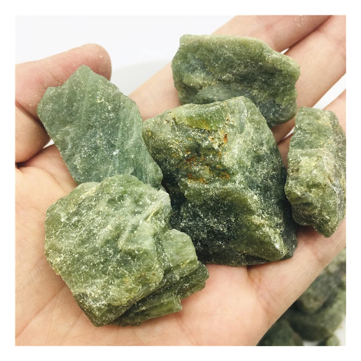 Cuarzo verde natural en bruto 500g mineral de cristal para decoración de casa