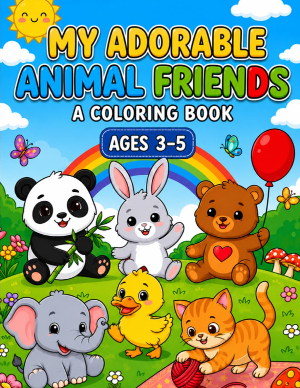 MY ADORABLE ANIMAL FRIENDS: a coloring book