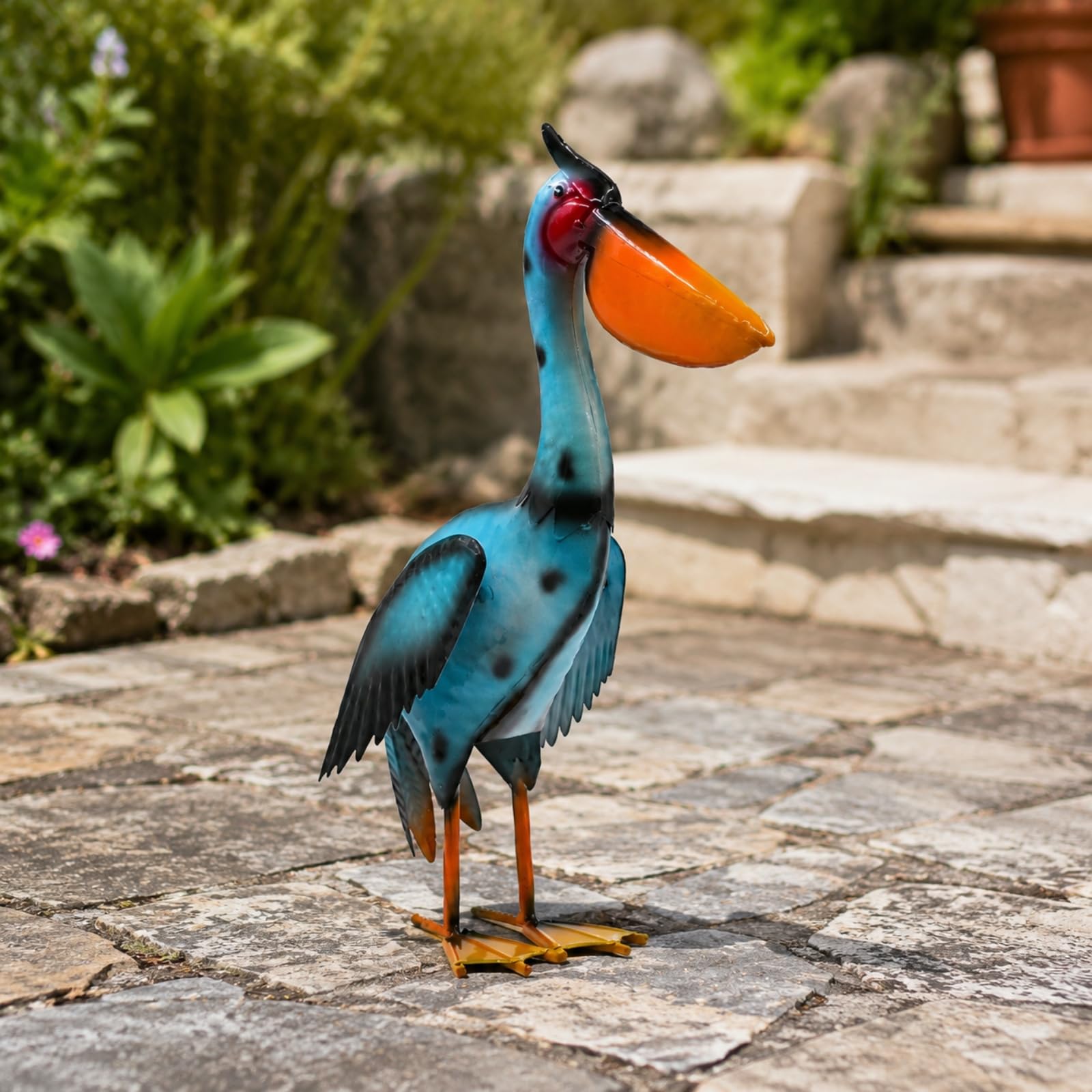 Scultura di in Ferro Autoportante Statua di da Giardino Realistico Scultura Marino per Patio,