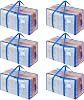 Dntorx 6 Pack 105L Moving Bags Large Storage Bags Heavy Duty Moving Box Dorm Packing Box with Zips for Clothes Bedding Duvet Toys Storage, College Dorm Moving Essentials, Blue