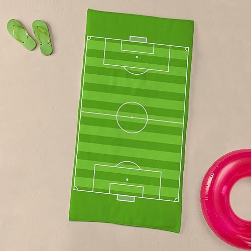 Miniatura 3 de CafePressCampo de FútbolToalla de playa de gran tamaño, 30"x60" toalla suave con diseño único