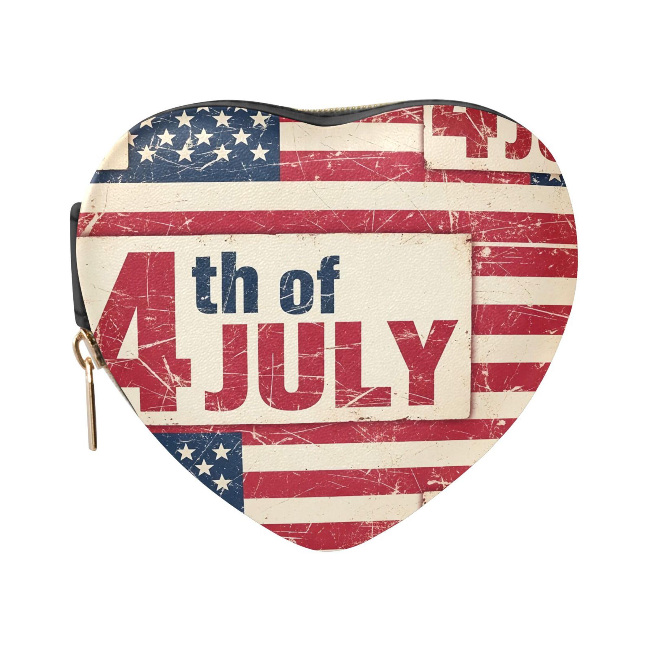 Fuauuyl Independence Day Small Jewelry Box Heart-Shaped Jewelry Case, Portable Travel Organizer Bridesmaid Proposal Gift for Women Girls