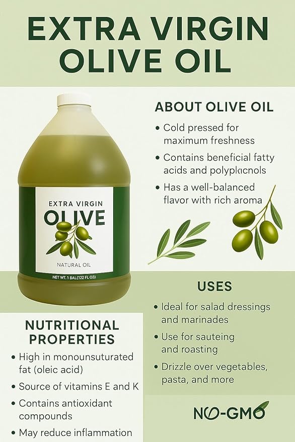 Healthy Harvest Aceite de Oliva Extra Virgen 128 fl oz Botella miniatura 4