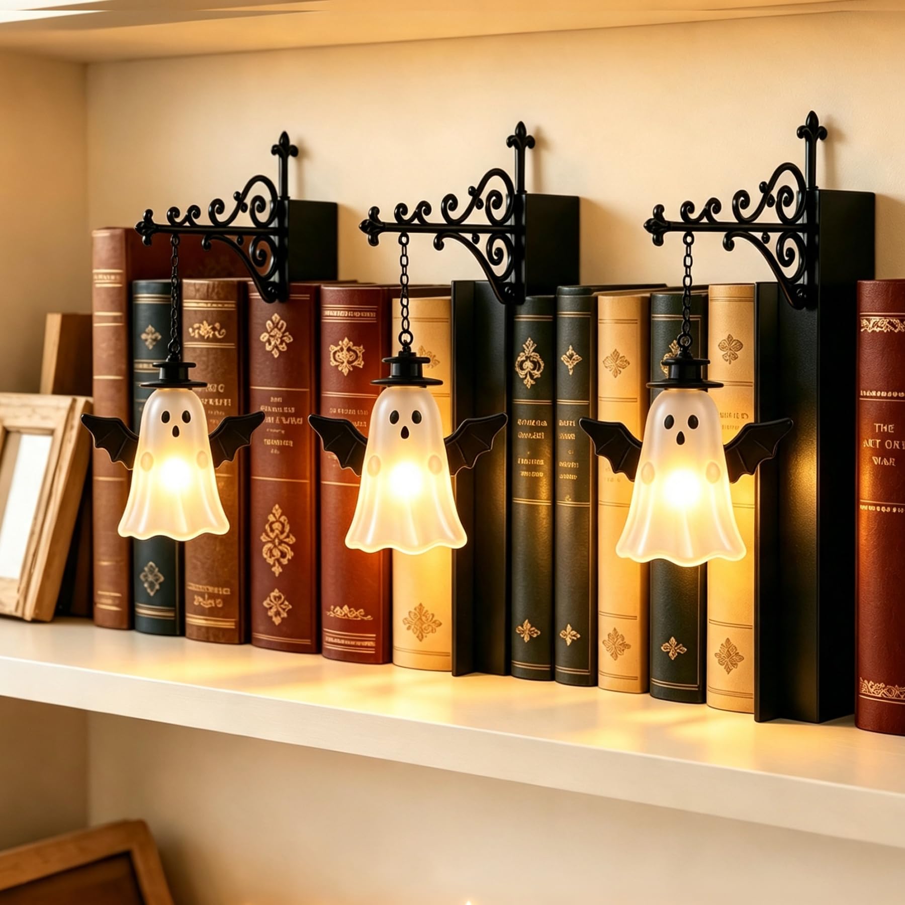 Library Lantern Mini Bookshelf Lamp，Angel Ghost：3