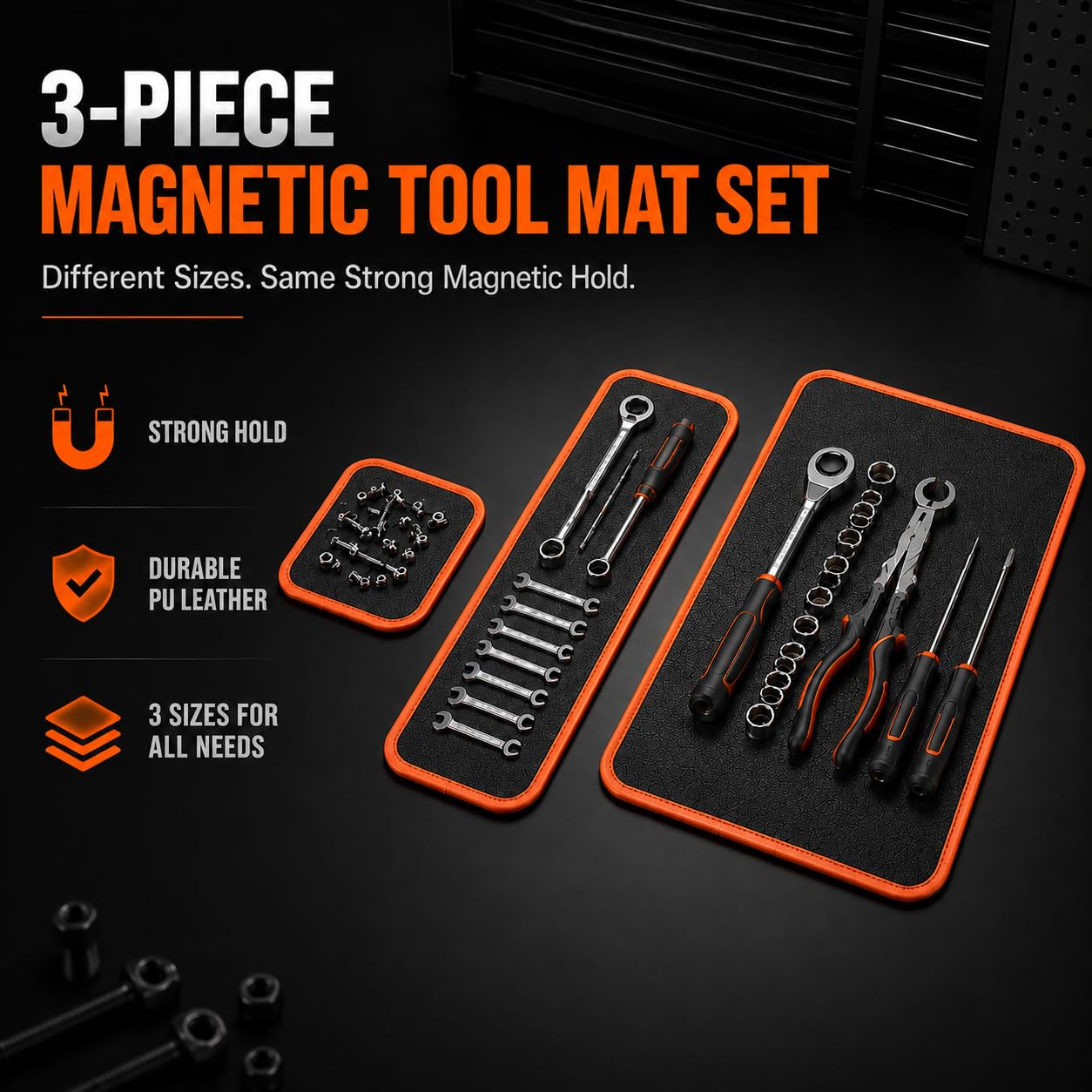 3-Pack Magnetic Tool Mat, 2 Telescoping Mirrors(2.0in & 1.20in) — Amazon image 5