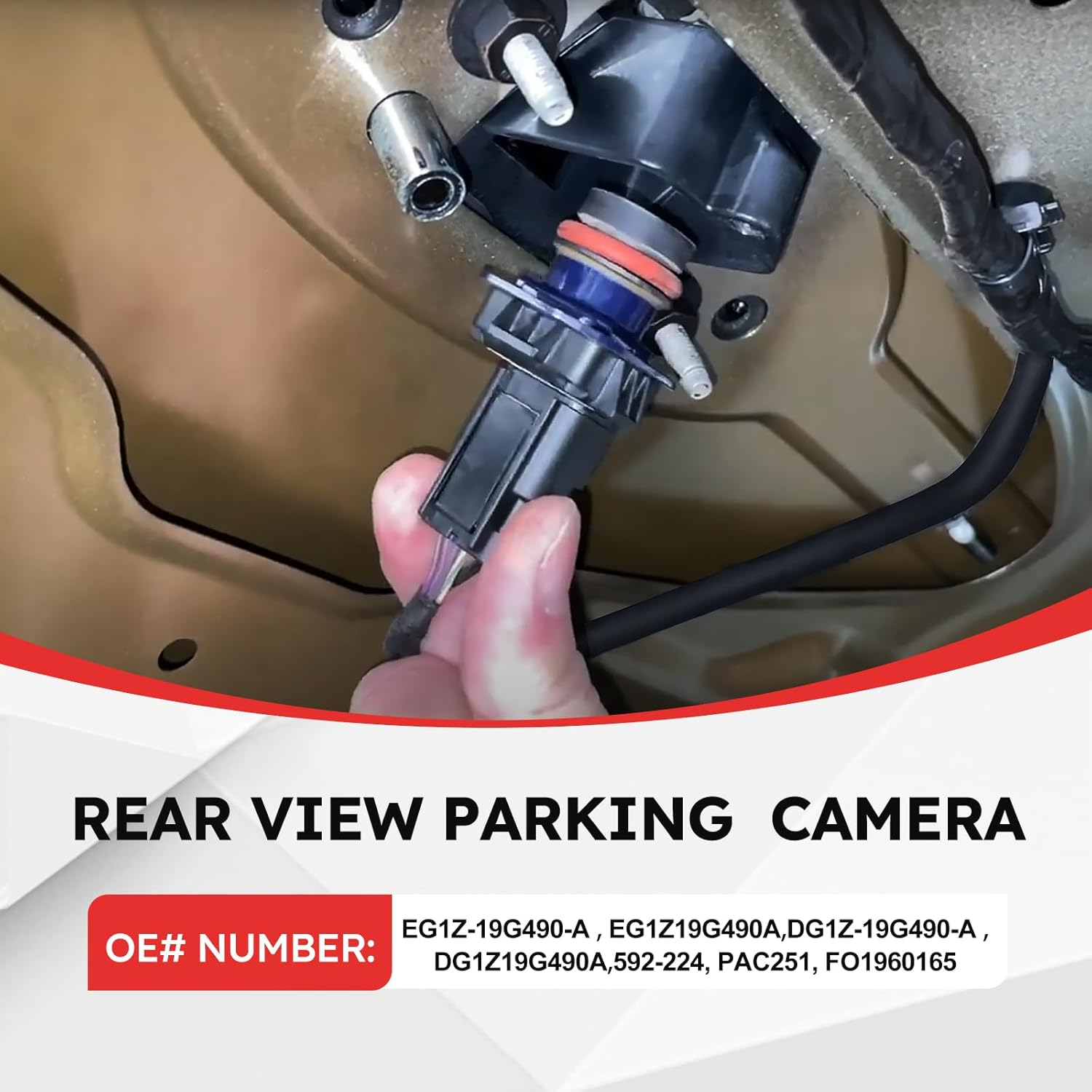 EG1Z-19G490-A Rear View Assist Parking Back Camera for Ford Taurus 2013-2019 Replace# EG1Z-19G490-A, EG1Z19G490A, DG1Z-19G490-A, DG1Z19G490A, 592-224, PAC251, FO1960165