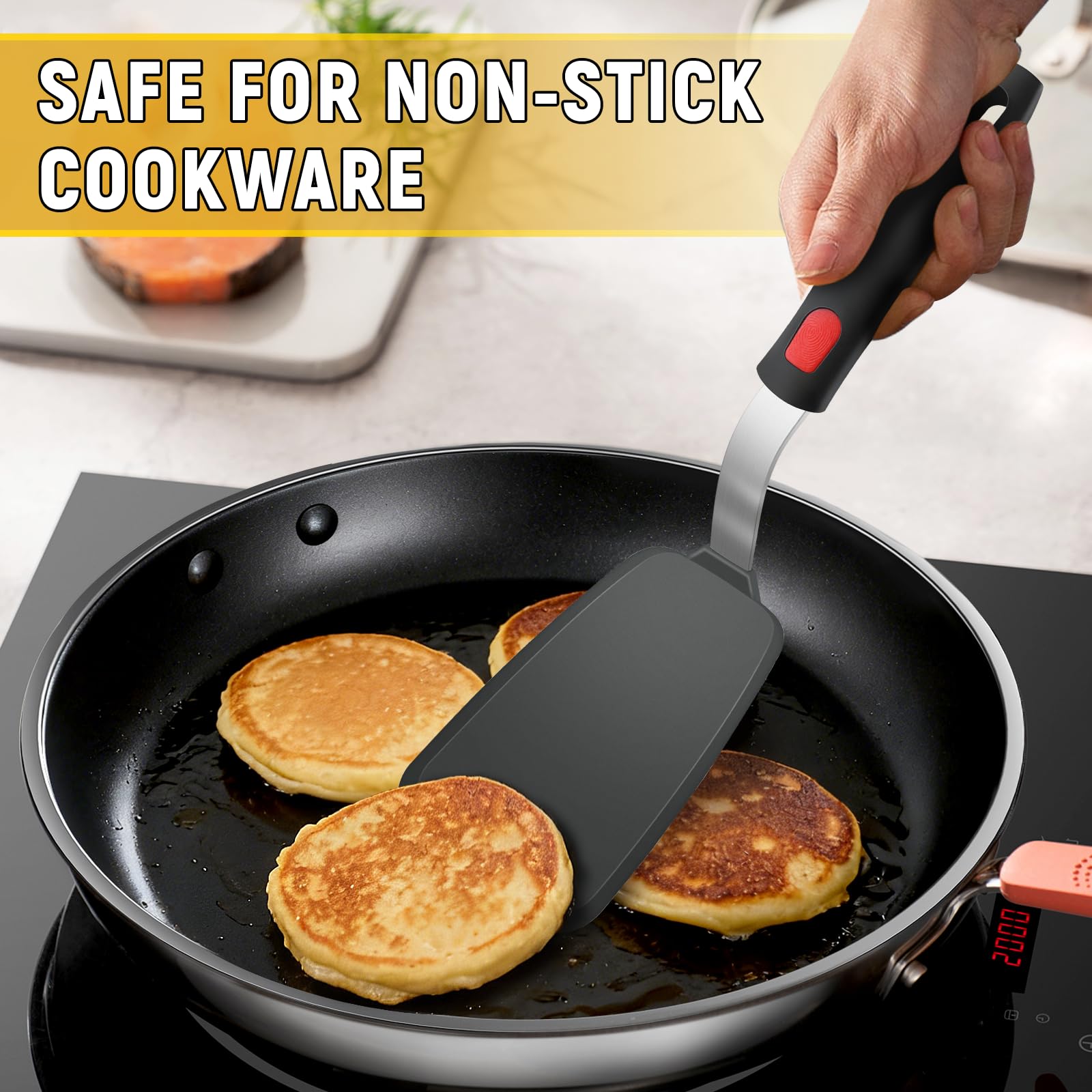 Flexible Silicone Spatula - Heat Resistant Turner -3 Flexible Silicone Spatula - Heat Resistant Turner -3