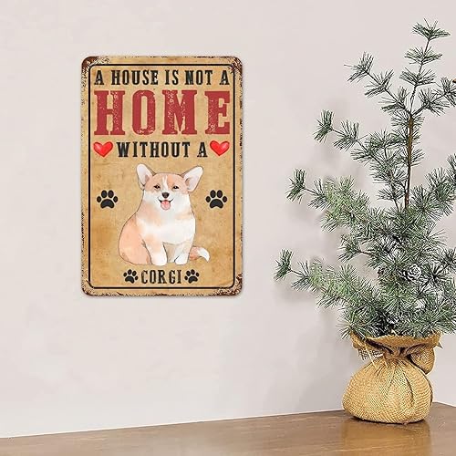 Vista 111 de Letrero de metal con texto en inglés «A House is Not A Home Without A Dogo Argentino» («A House is Not A Home Without A Dogo Argentino»)