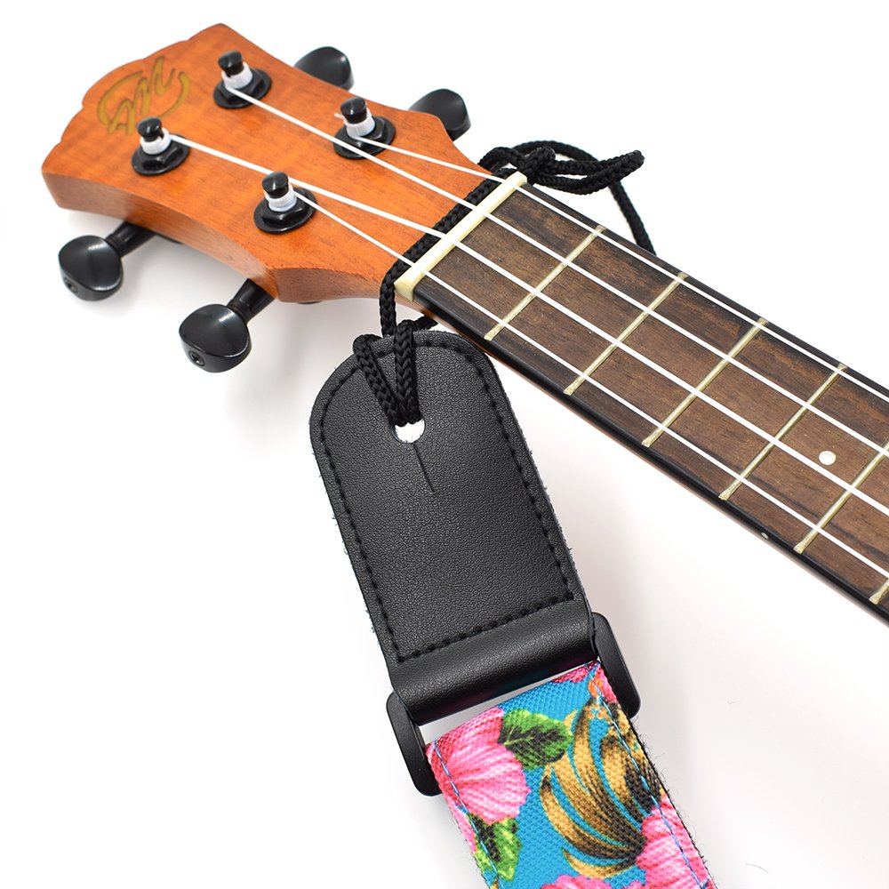 CLOUDMUSIC Pasek na ukulele tenor koncert sopran baryton koloful hawajskie wzory kwiatowe dla dorosłych rozmiar dzieci