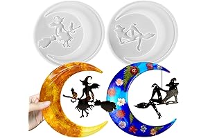 Bewitching Silicone Moon Molds: Cast Enchanting Halloween Art with 2PCS Mold Magic