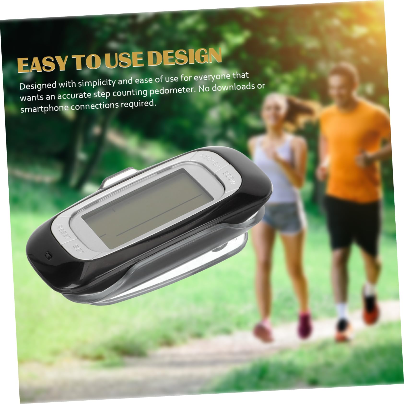 TOYANDONA 3 Pièces pédomètre Compteur de Pas Marche comptoir podomètre déambulateur Professionnel Compteur de Calories par étapes Compteur de randonnée pédestre Abdos