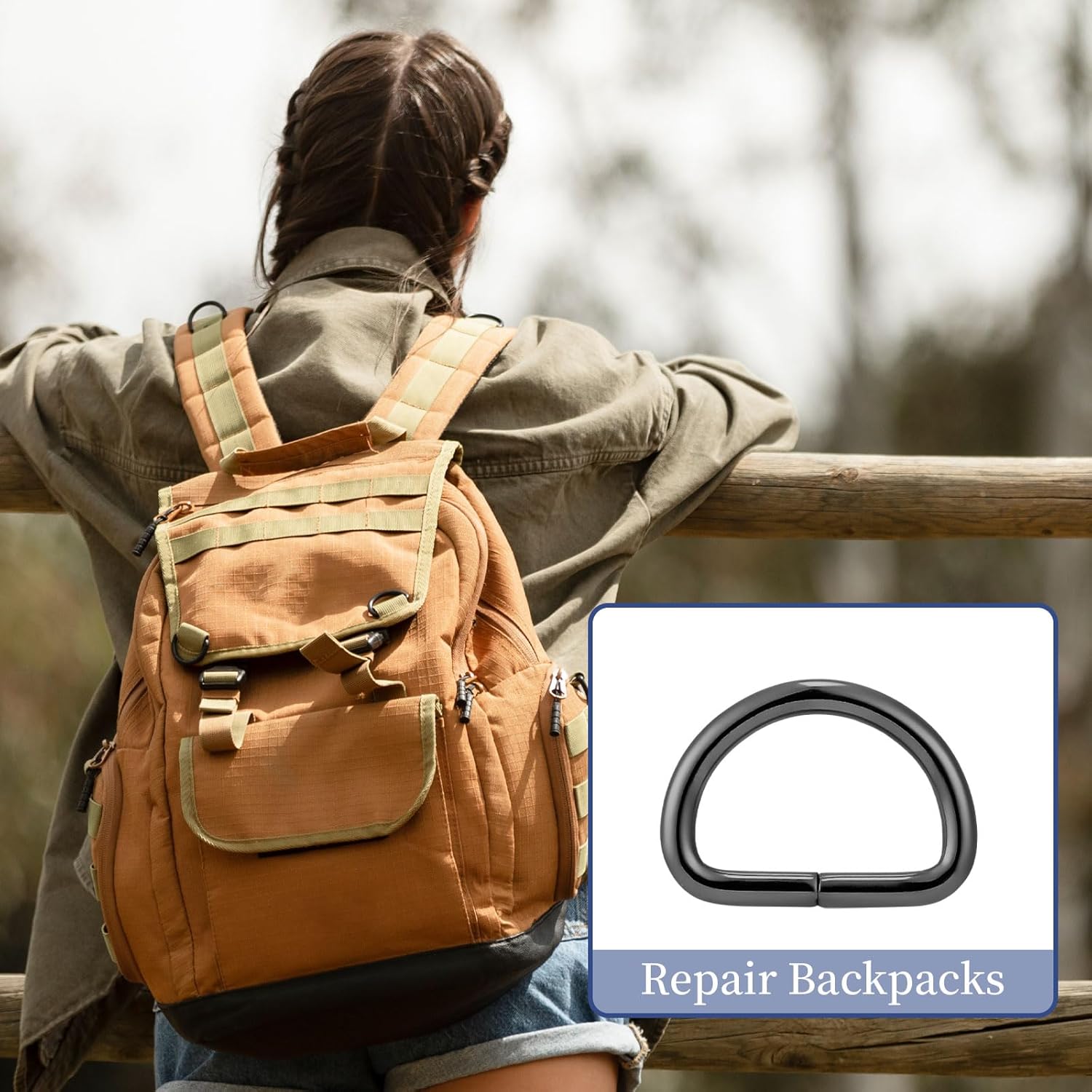 50pcs Metal D Ring Buckle for Purse Hardware Sewing Accessories Crafts Hand DIY - Image 6