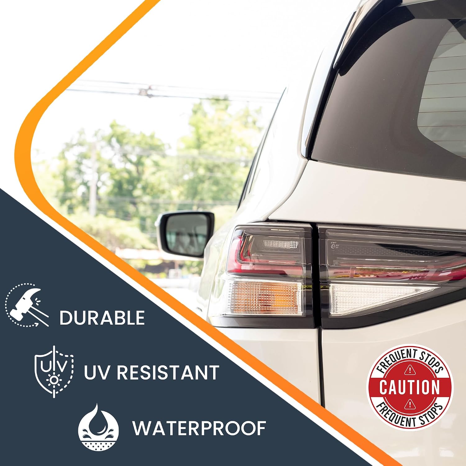 Magnet Me Up Caution Vehicle Makes Frequent Stops Magnet Decal, 5 Inch, Heavy Duty Automotive Magnet for Car Truck SUV, Great for Delivery Drivers, Food, Service Delivery image 4