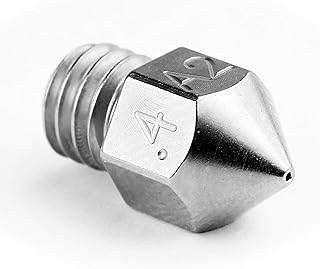 Micro Swiss MK8 Plated A2 Tool Steel Wear Resistant Nozzle (MakerBot, CraftBot, Creality, CR10, Ender 3, Ender 5, Tevo Tornado) .4mm