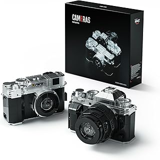 Cameras Building Set for Adults, 2 Collectible Camera Models to Build and Display, Creative Gift for Photographers (816PCS, NF10277A)