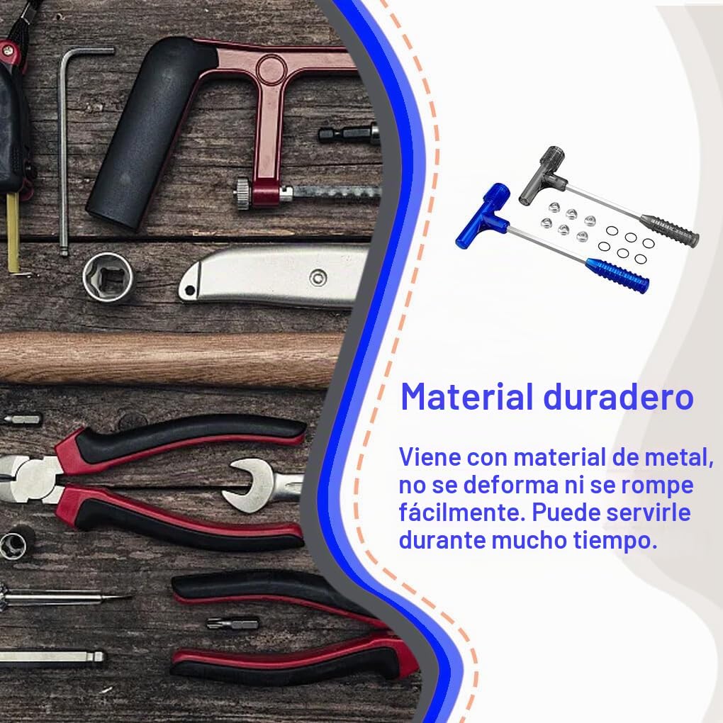 Martillo extractor de balas de impacto con tres juegos de herramientas de mano, agarre cómodo, equipo de taller de reparación profesional para el hogar, Azul