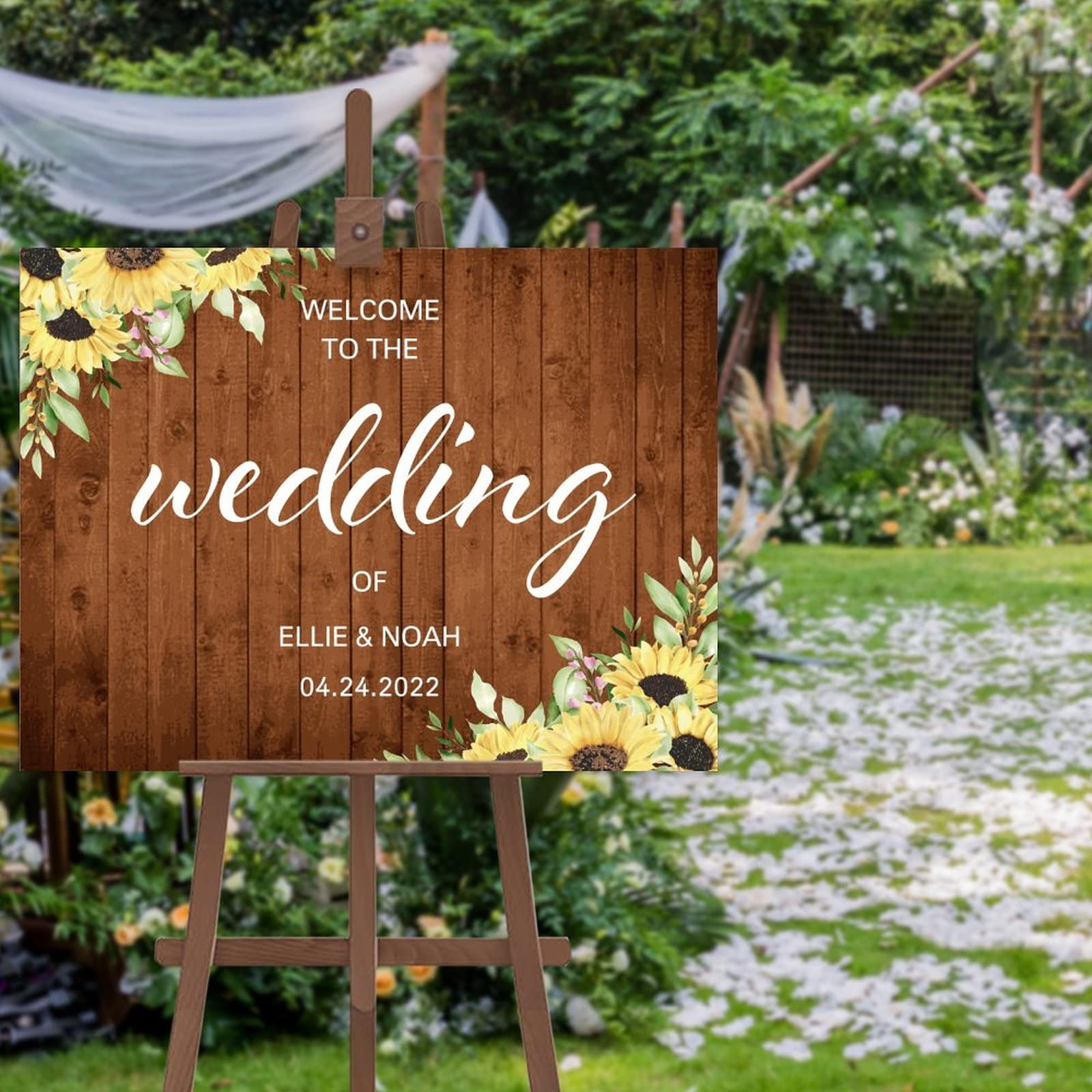 Panneau bienvenue mariage à personnaliser pour des souvenirs uniques